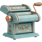 polymer clay roller machine vintage style dusty turquoise copper finishing and wood handle