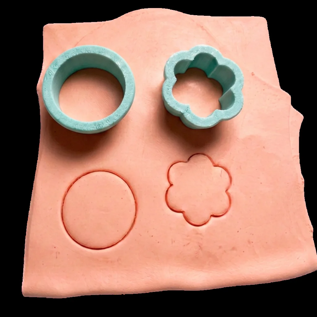 real 3D printed polymer clay cutters on real clay