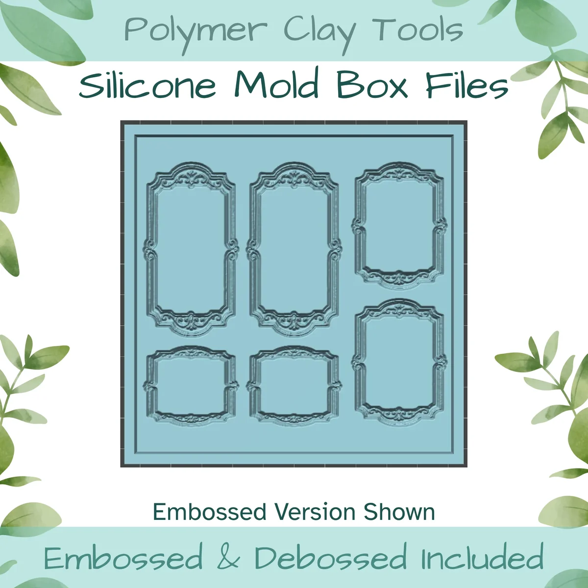 Ornate Frames Silicone Mold Box to 3D Print