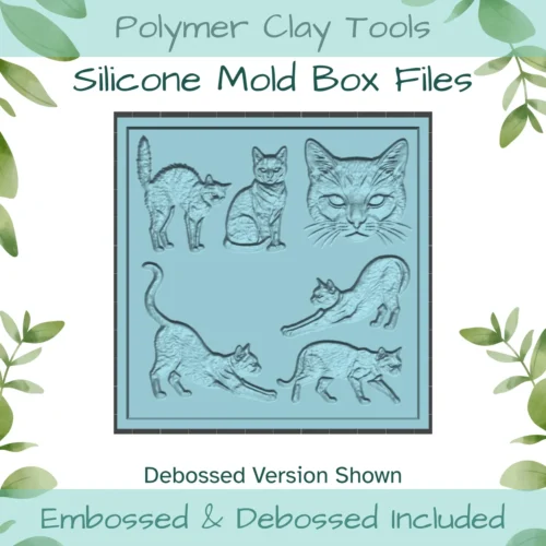 Halloween Cats Silicone Mold Box to 3D Print - Image 1