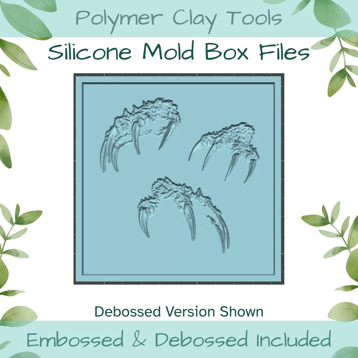 Halloween Claws Silicone Mold Box to 3D Print