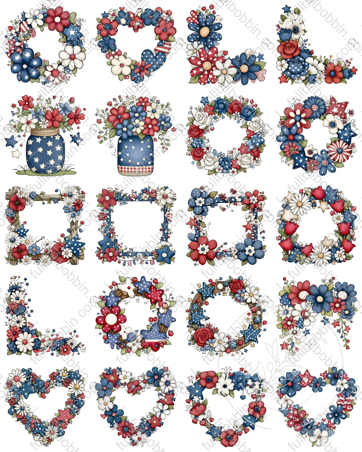 Americana Frames Charms Set for Water Soluble Paper