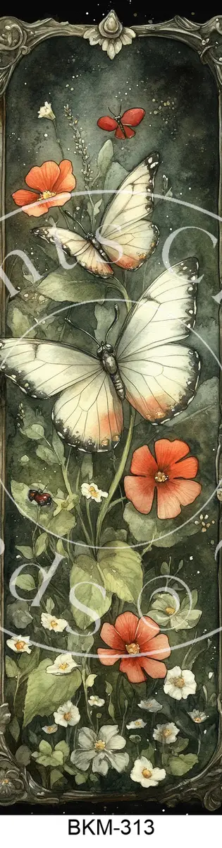 Printable Bookmark Image for Polymer Clay Transfers BKM-313