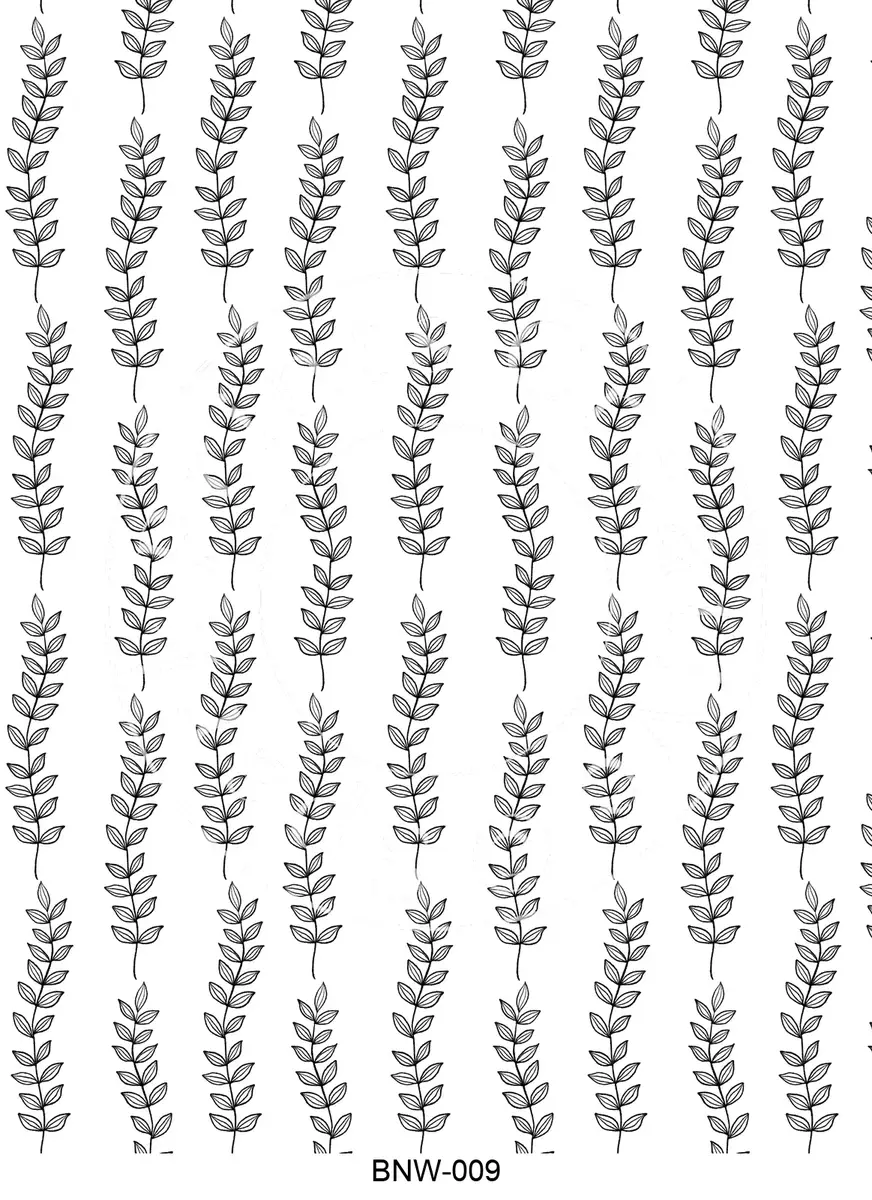 Black & White Patterns Transfer Sheet Image BNW-009