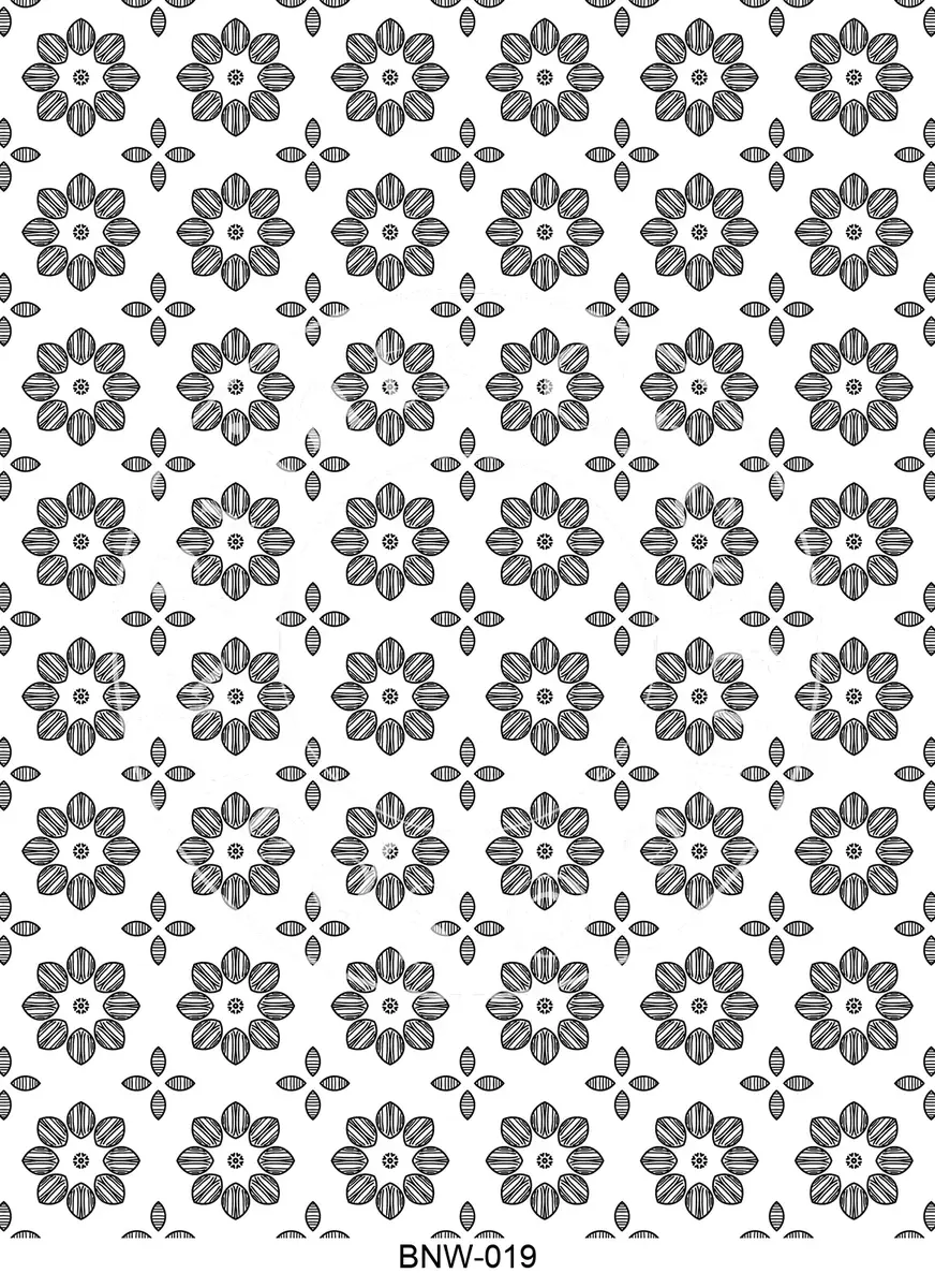 Black & White Patterns Transfer Sheet Image BNW-019
