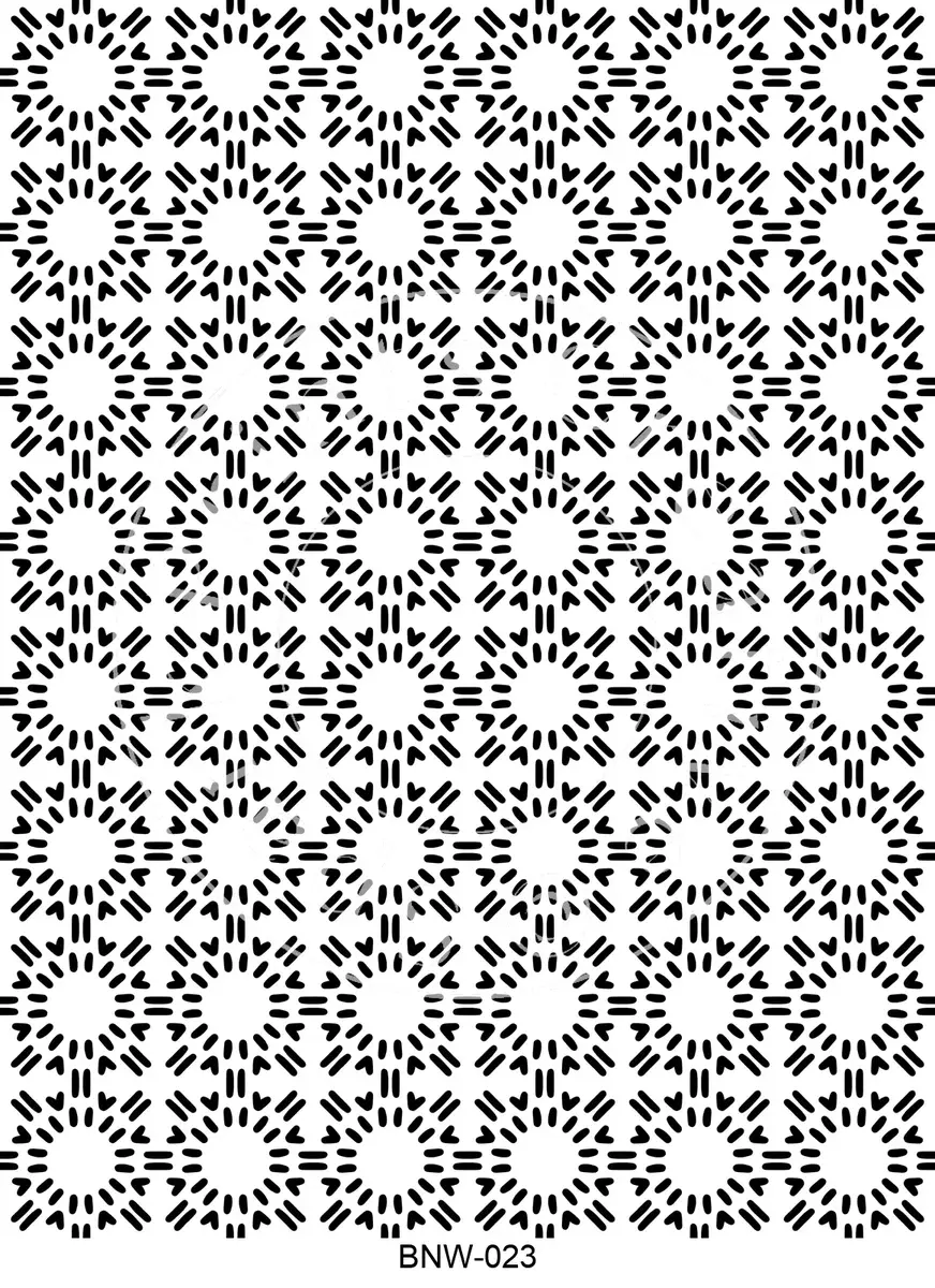 Black & White Patterns Transfer Sheet Image BNW-023