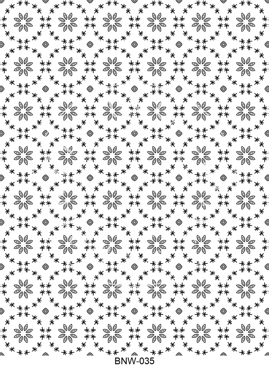 Black & White Patterns Transfer Sheet Image BNW-035