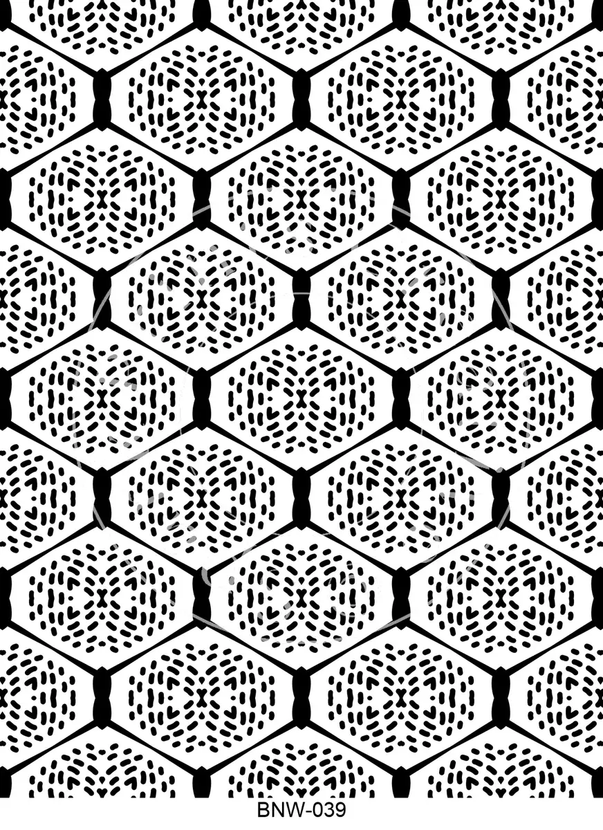 Black & White Patterns Transfer Sheet Image BNW-039