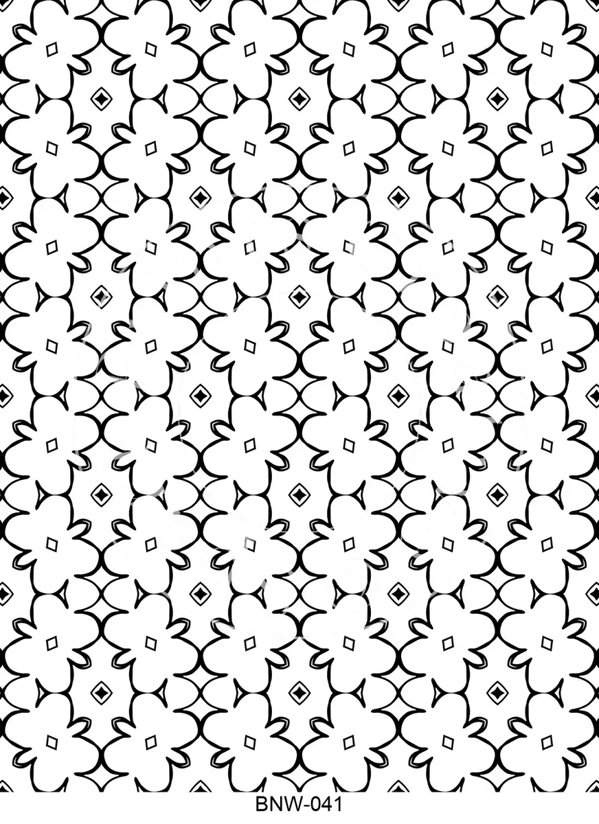 Black & White Patterns Transfer Sheet Image BNW-041