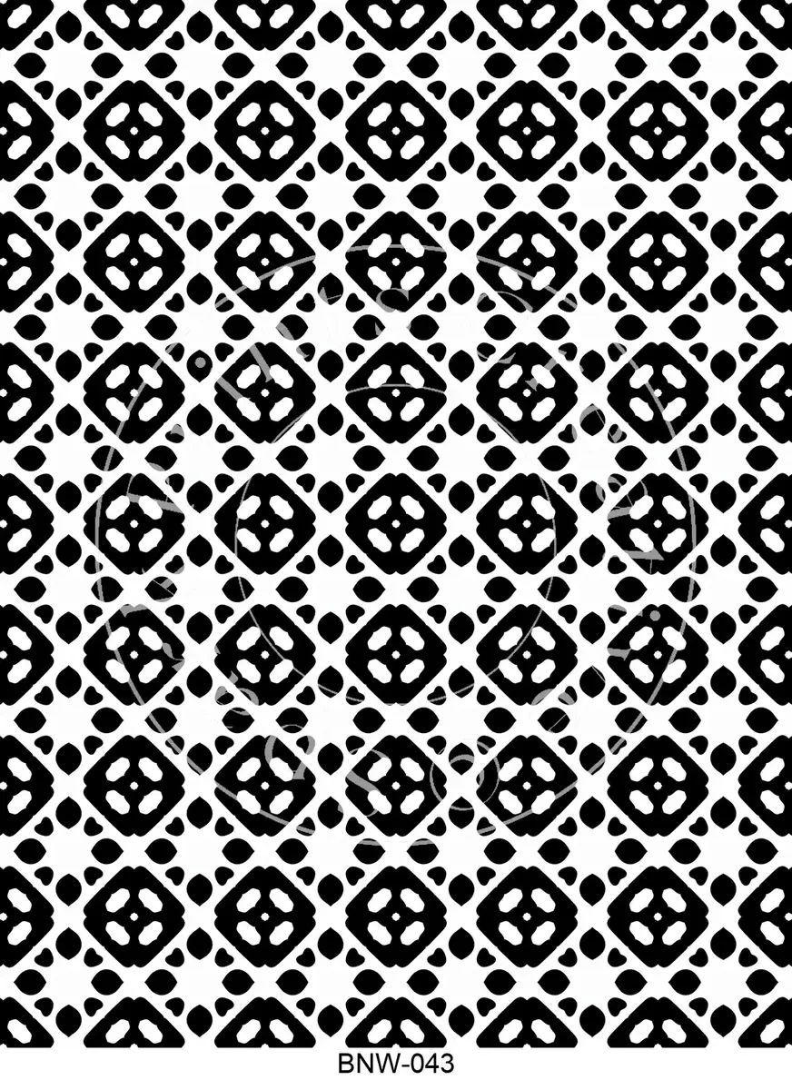 Black & White Patterns Transfer Sheet Image BNW-043