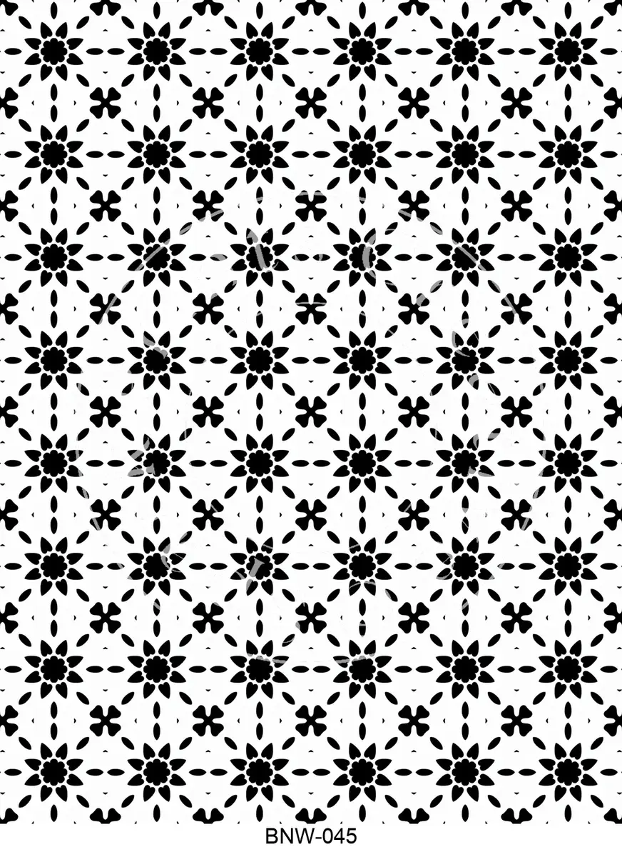 Black & White Patterns Transfer Sheet Image BNW-045