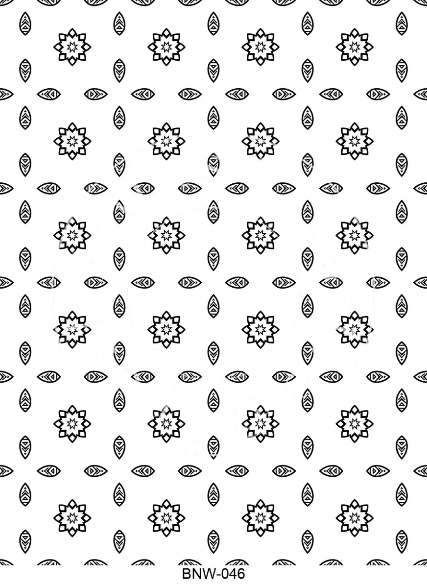 Black & White Patterns Transfer Sheet Image BNW-046