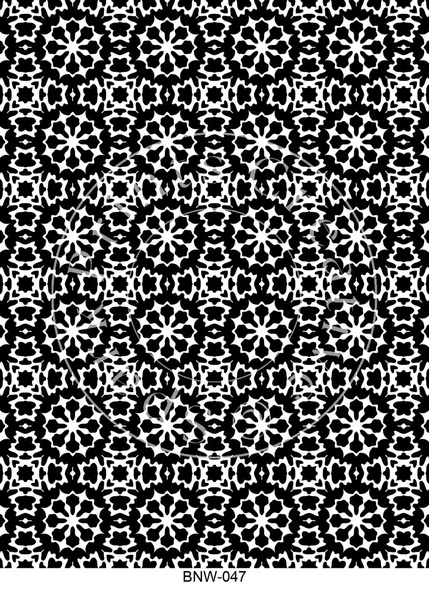 Black & White Patterns Transfer Sheet Image BNW-047