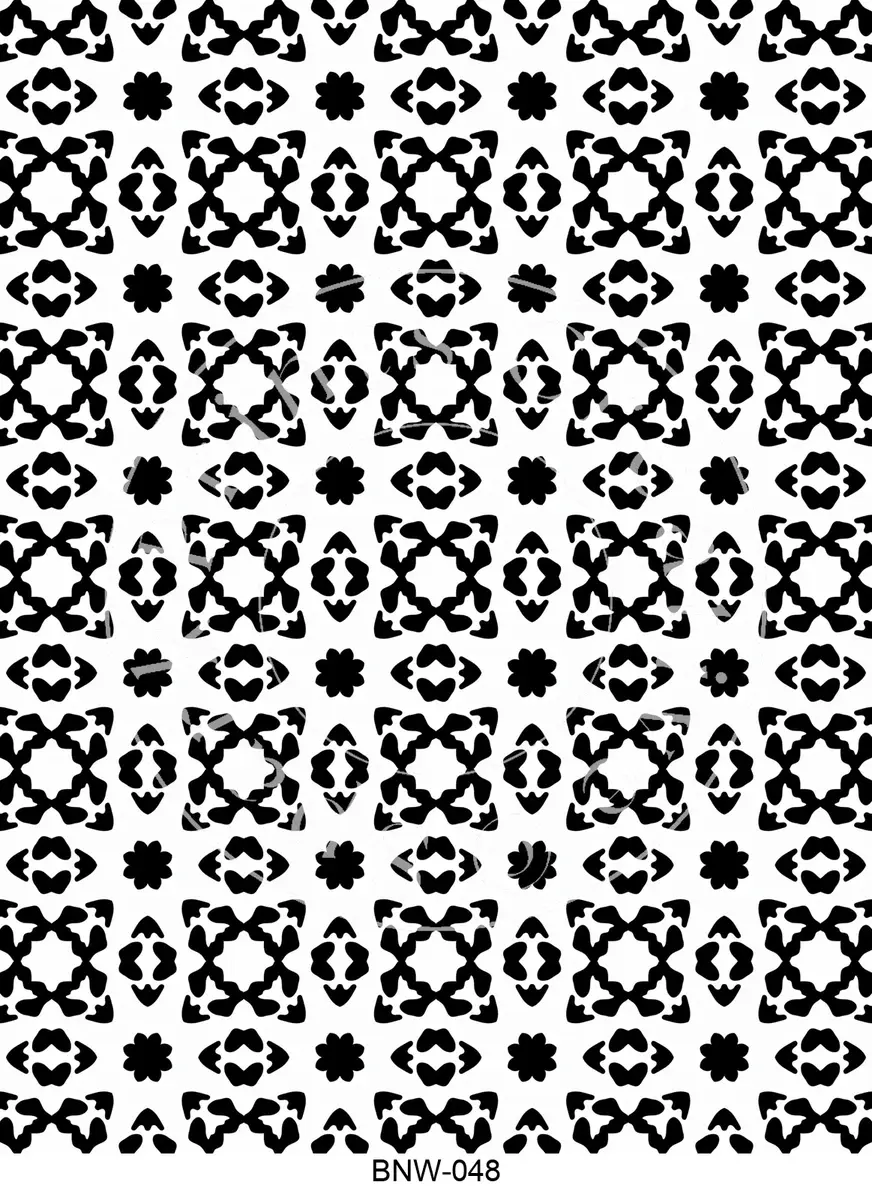 Black & White Patterns Transfer Sheet Image BNW-048