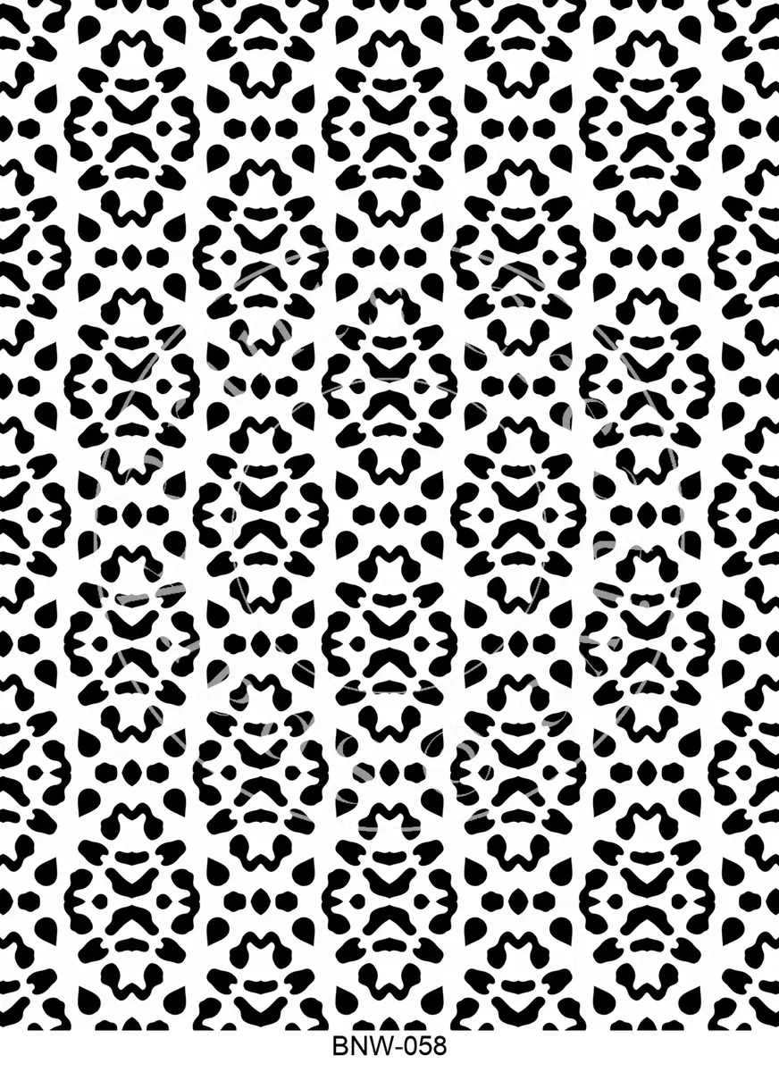 Black & White Patterns Transfer Sheet Image BNW-058