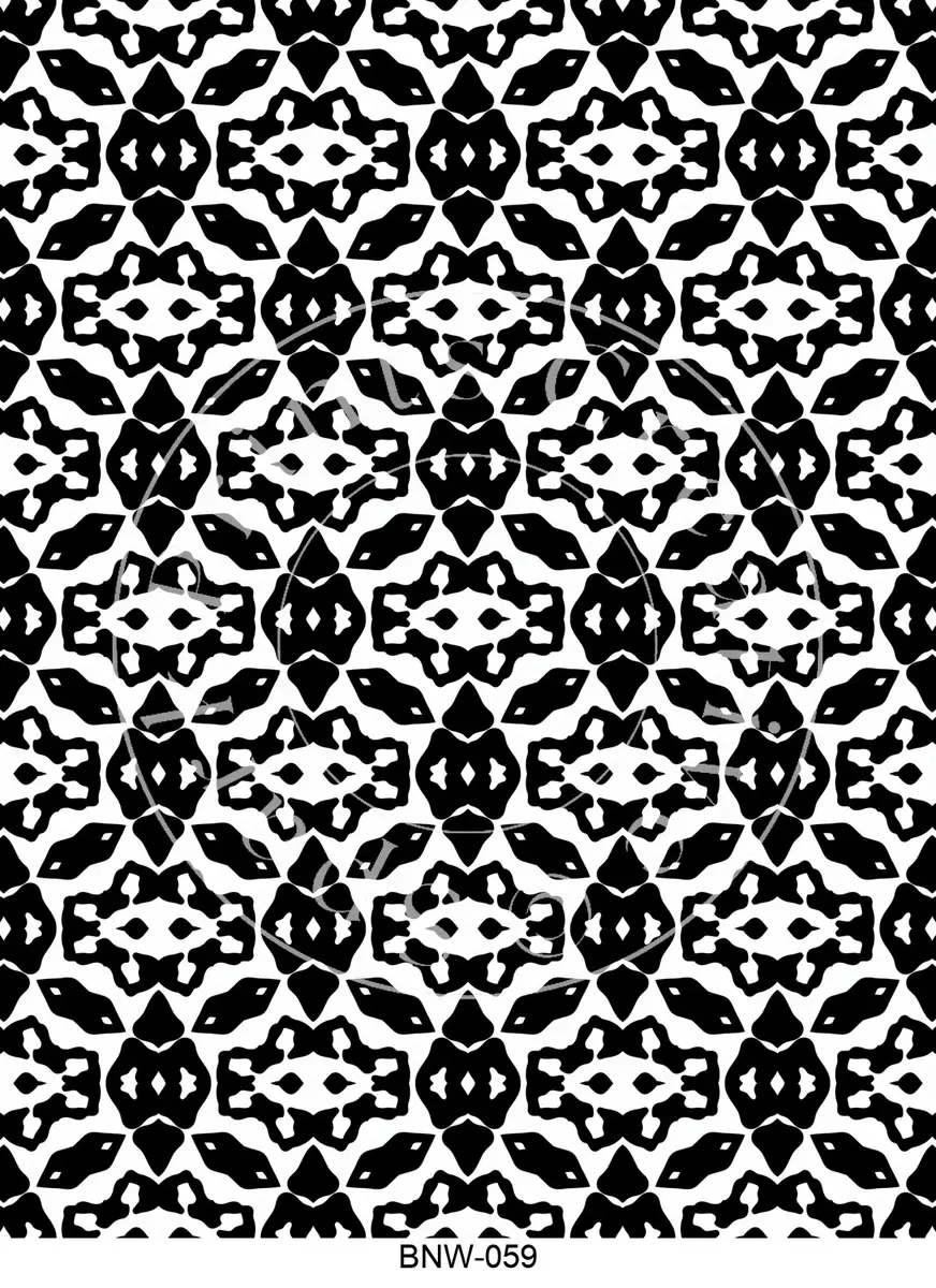 Black & White Patterns Transfer Sheet Image BNW-059