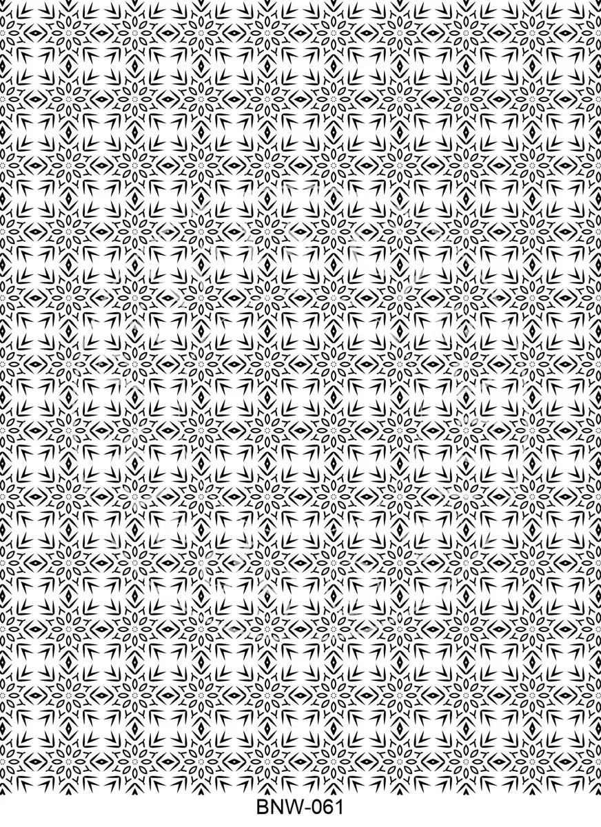 Black & White Patterns Transfer Sheet Image BNW-061