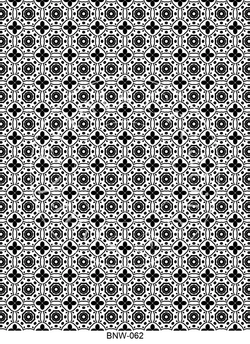 Black & White Patterns Transfer Sheet Image BNW-062
