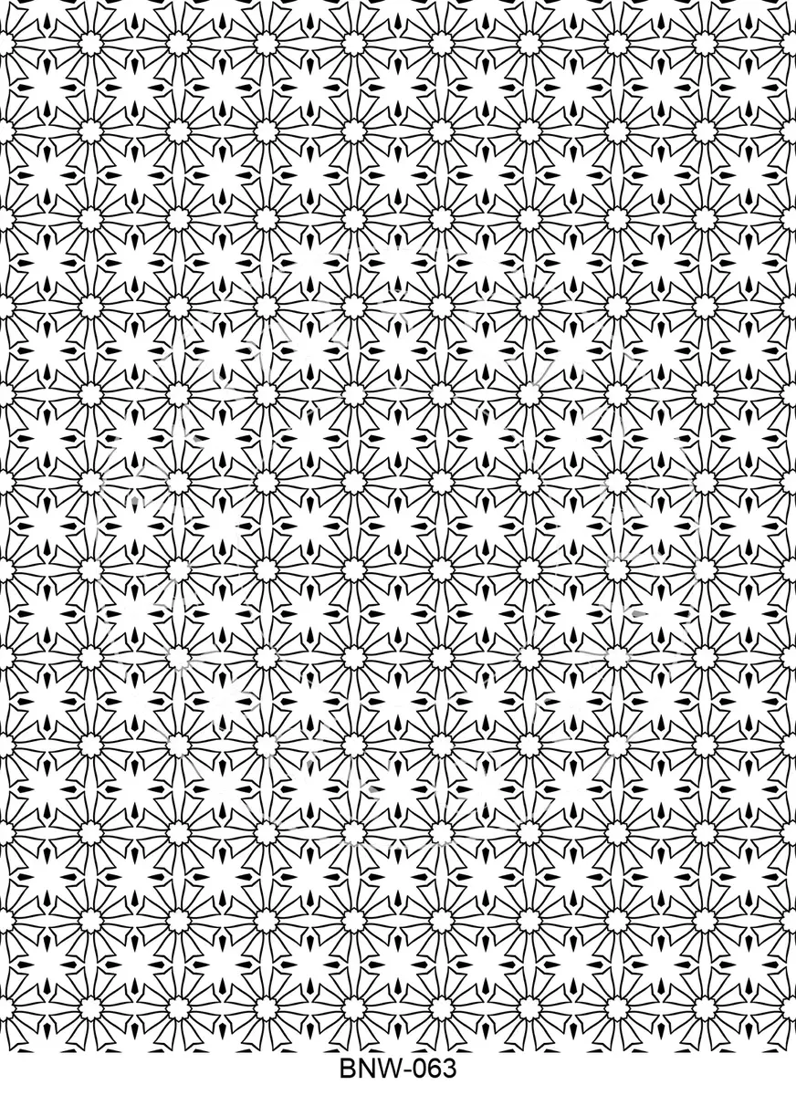 Black & White Patterns Transfer Sheet Image BNW-063