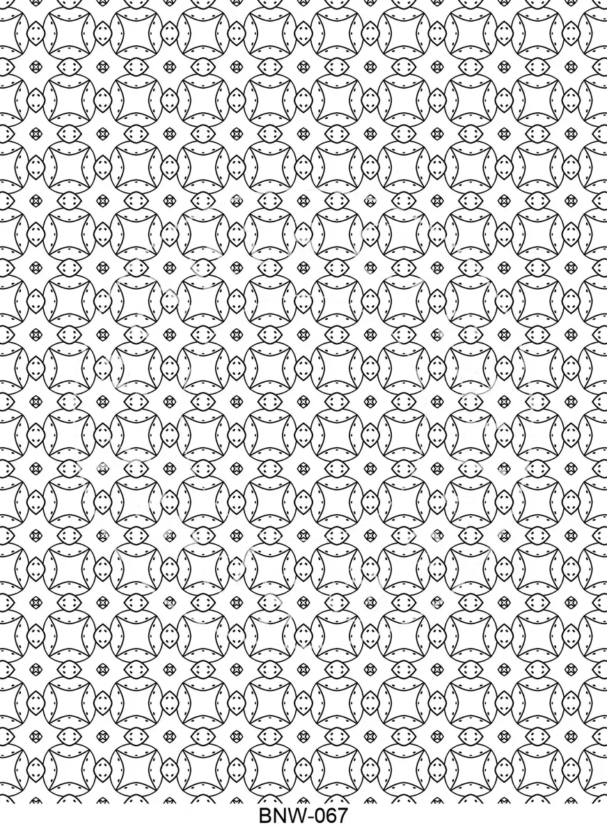 Black & White Patterns Transfer Sheet Image BNW-067