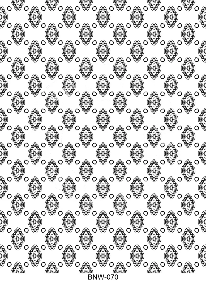Black & White Patterns Transfer Sheet Image BNW-070