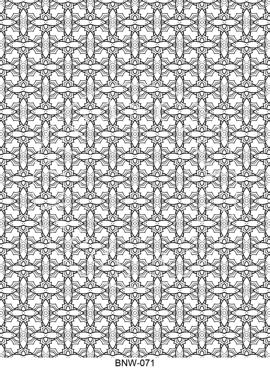 Black & White Patterns Transfer Sheet Image BNW-071