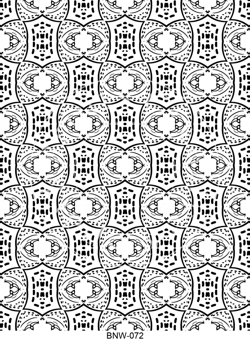 Black & White Patterns Transfer Sheet Image BNW-072