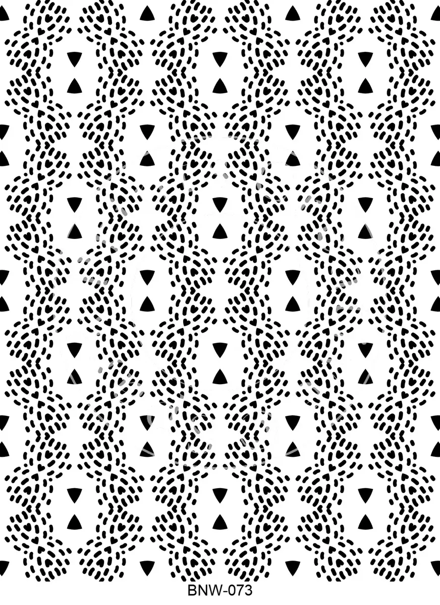 Black & White Patterns Transfer Sheet Image BNW-073