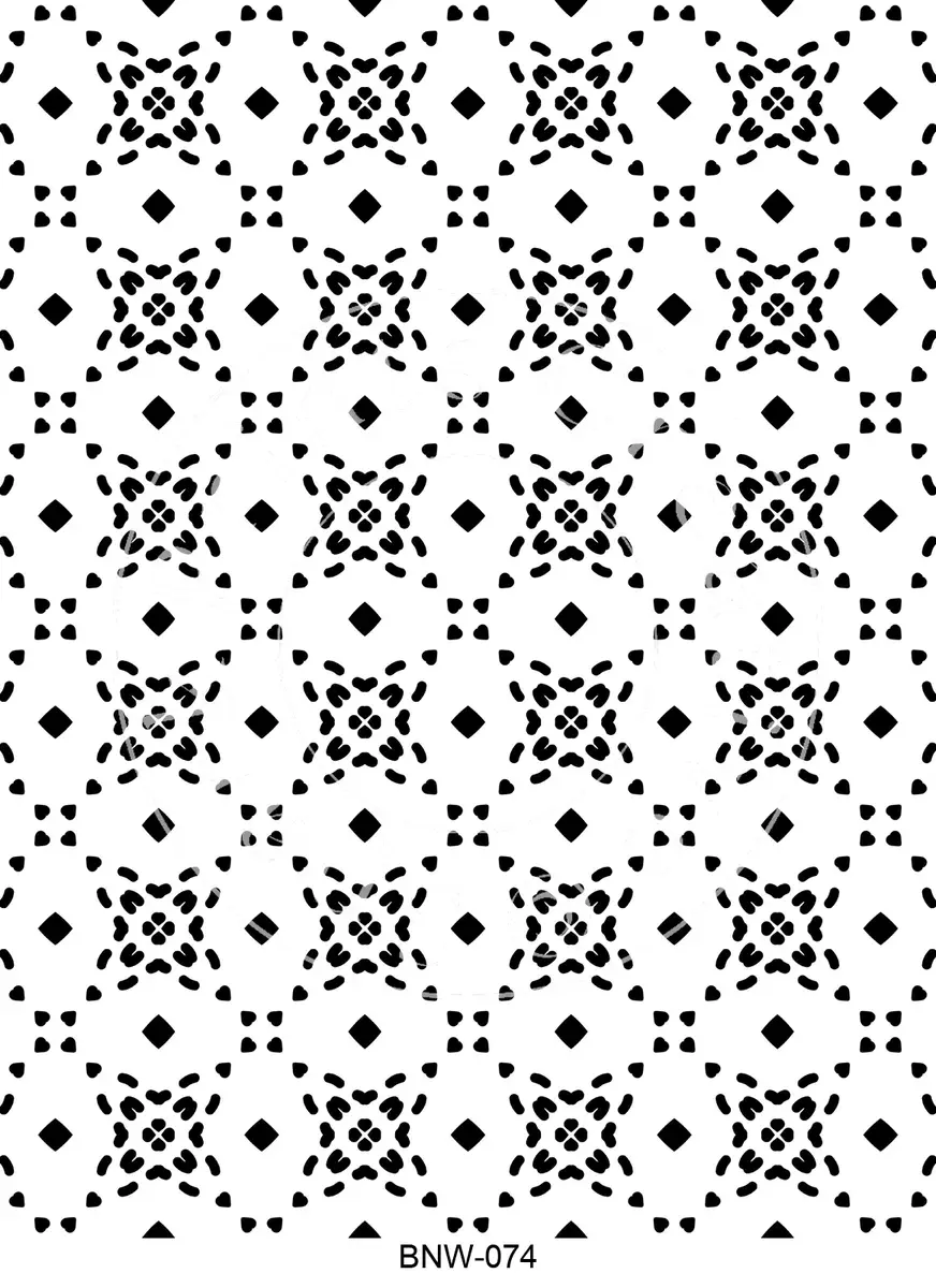 Black & White Patterns Transfer Sheet Image BNW-074