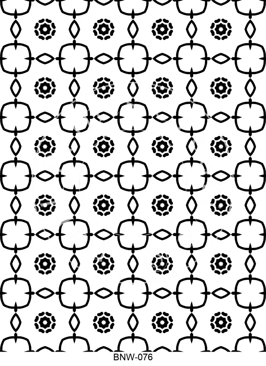Black & White Patterns Transfer Sheet Image BNW-076