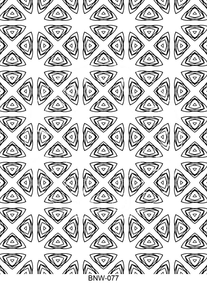 Black & White Patterns Transfer Sheet Image BNW-077