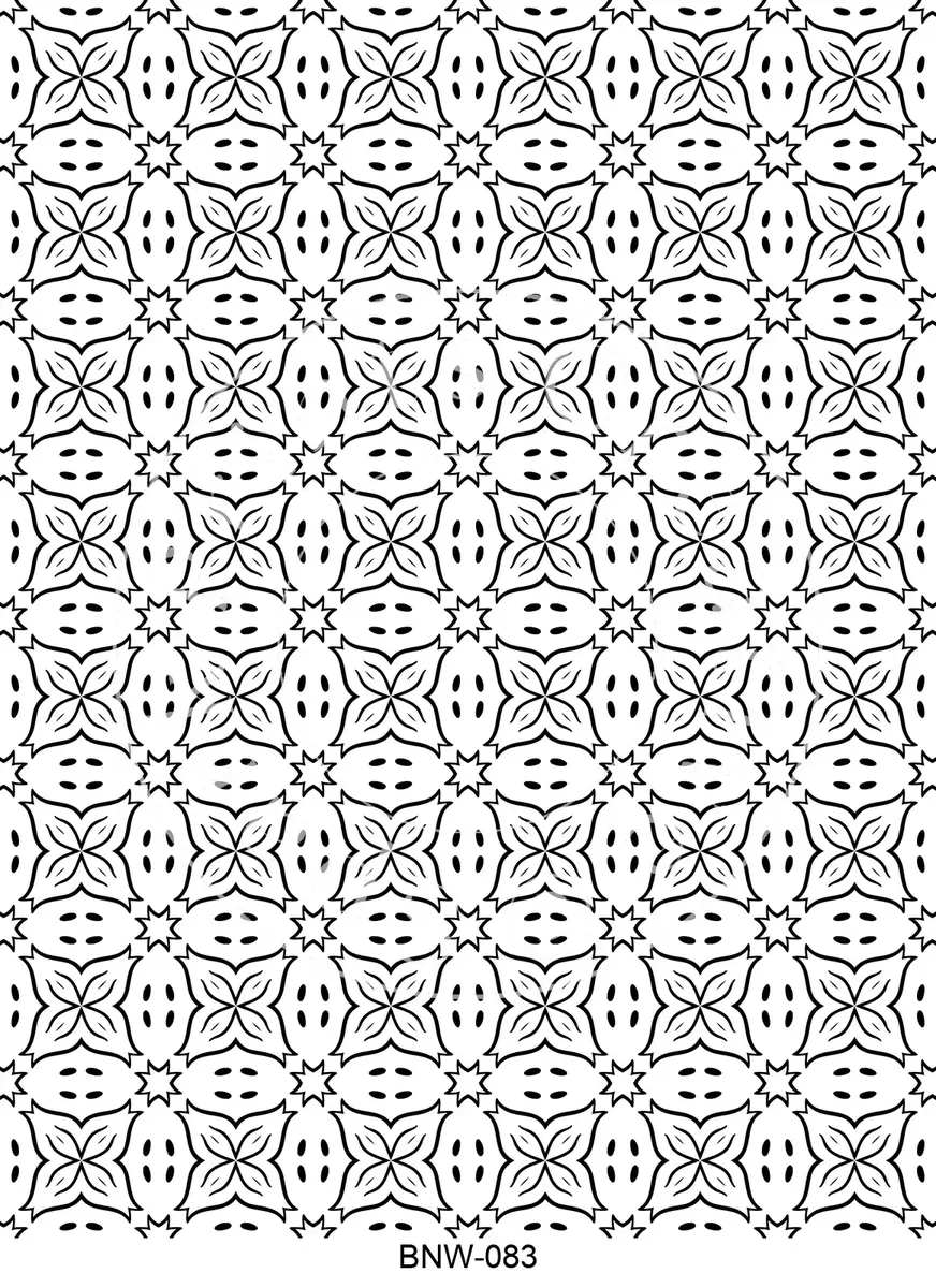 Black & White Patterns Transfer Sheet Image BNW-083
