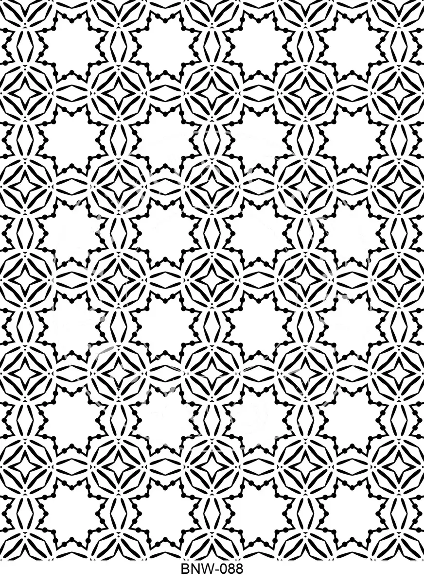 Black & White Patterns Transfer Sheet Image BNW-088
