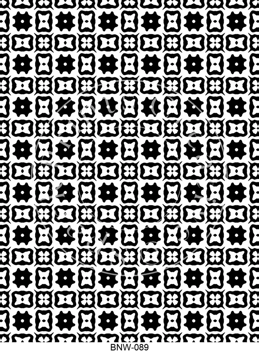 Black & White Patterns Transfer Sheet Image BNW-089