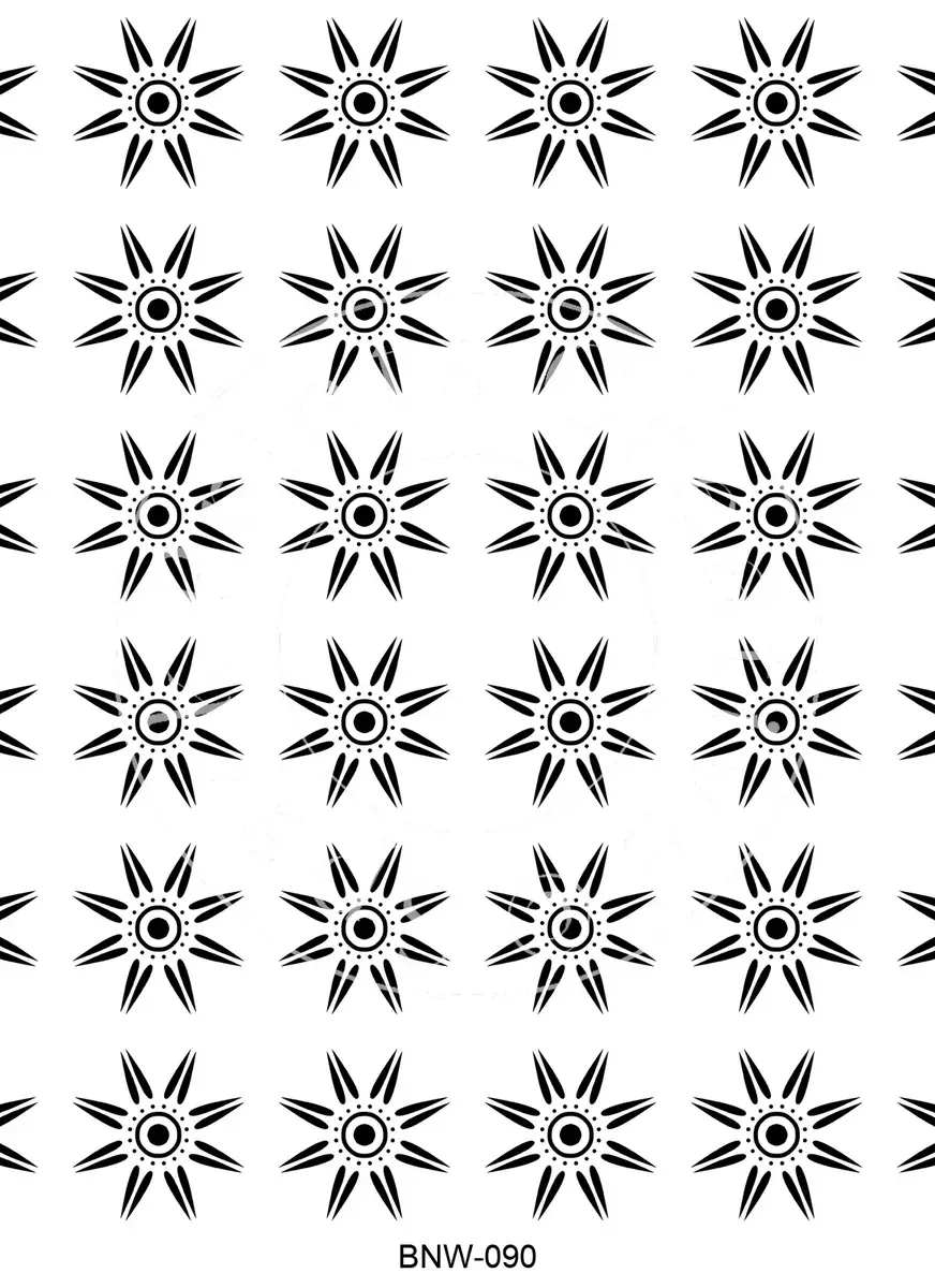 Black & White Patterns Transfer Sheet Image BNW-090