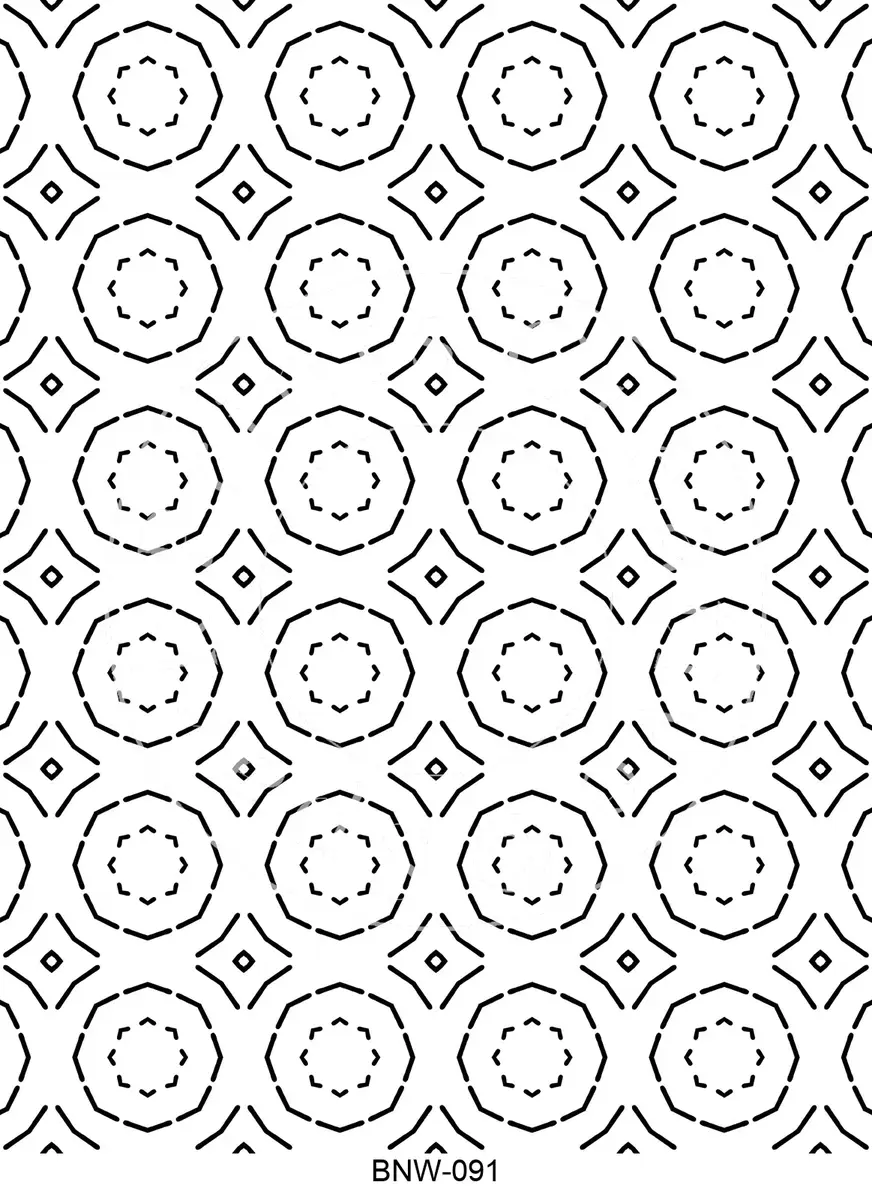 Black & White Patterns Transfer Sheet Image BNW-091