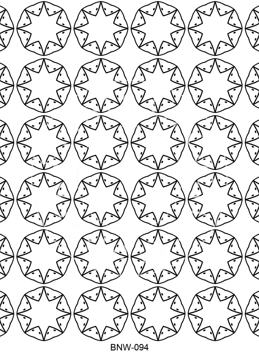 Black & White Patterns Transfer Sheet Image BNW-094