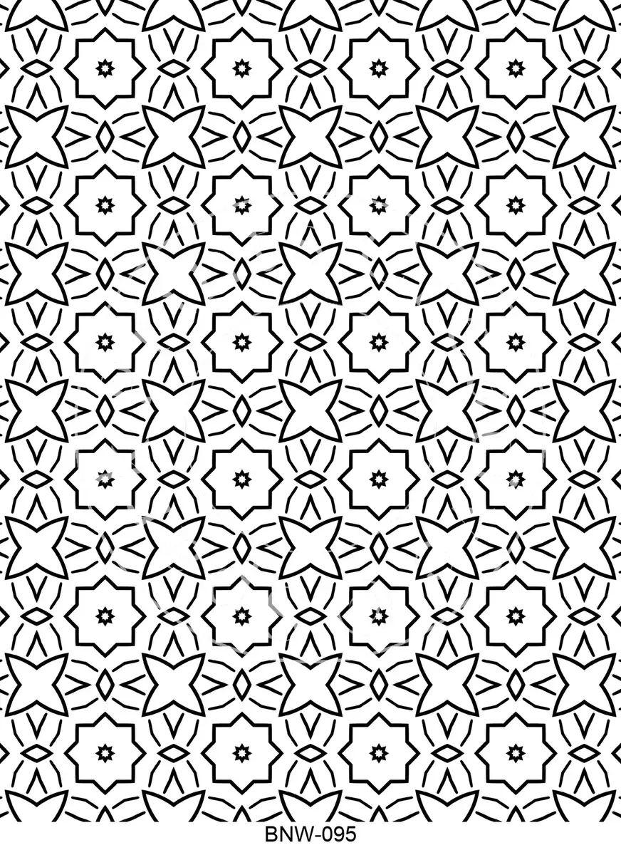 Black & White Patterns Transfer Sheet Image BNW-095