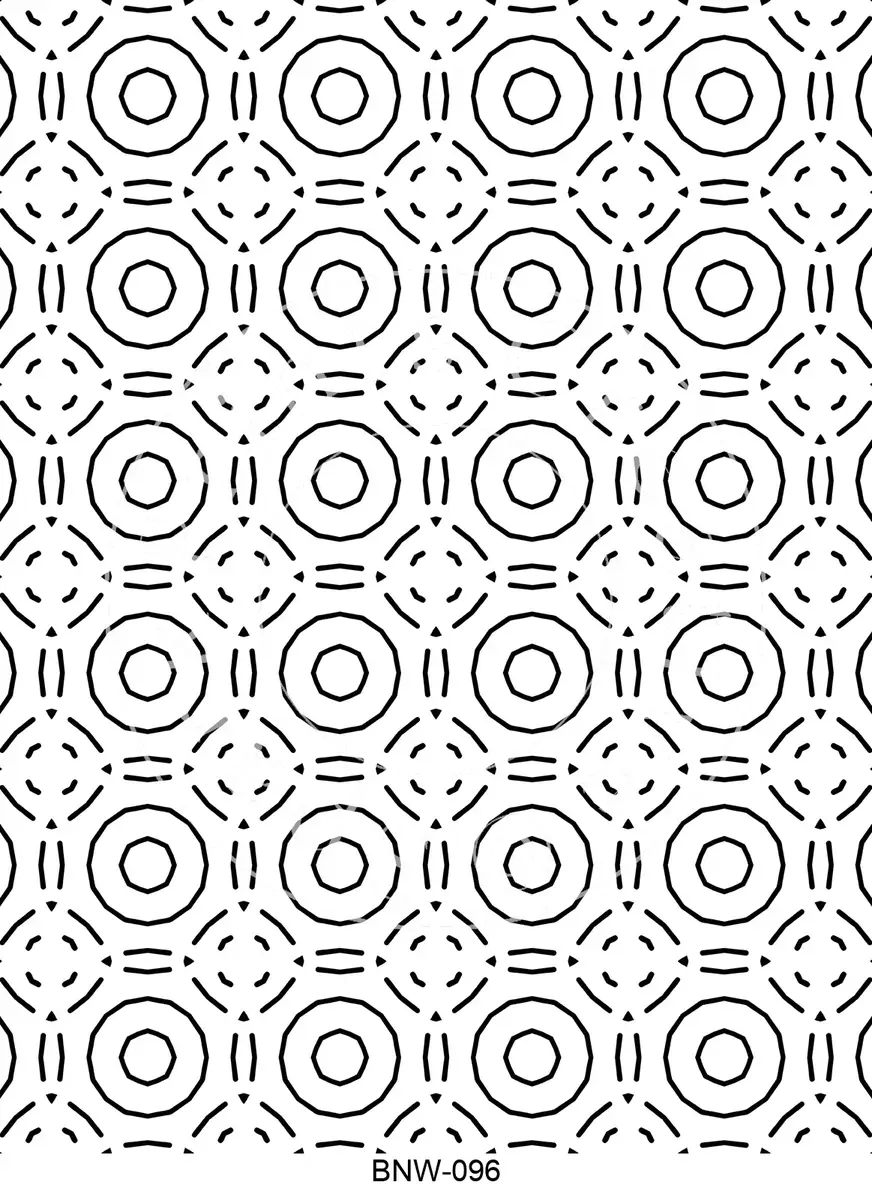 Black & White Patterns Transfer Sheet Image BNW-096