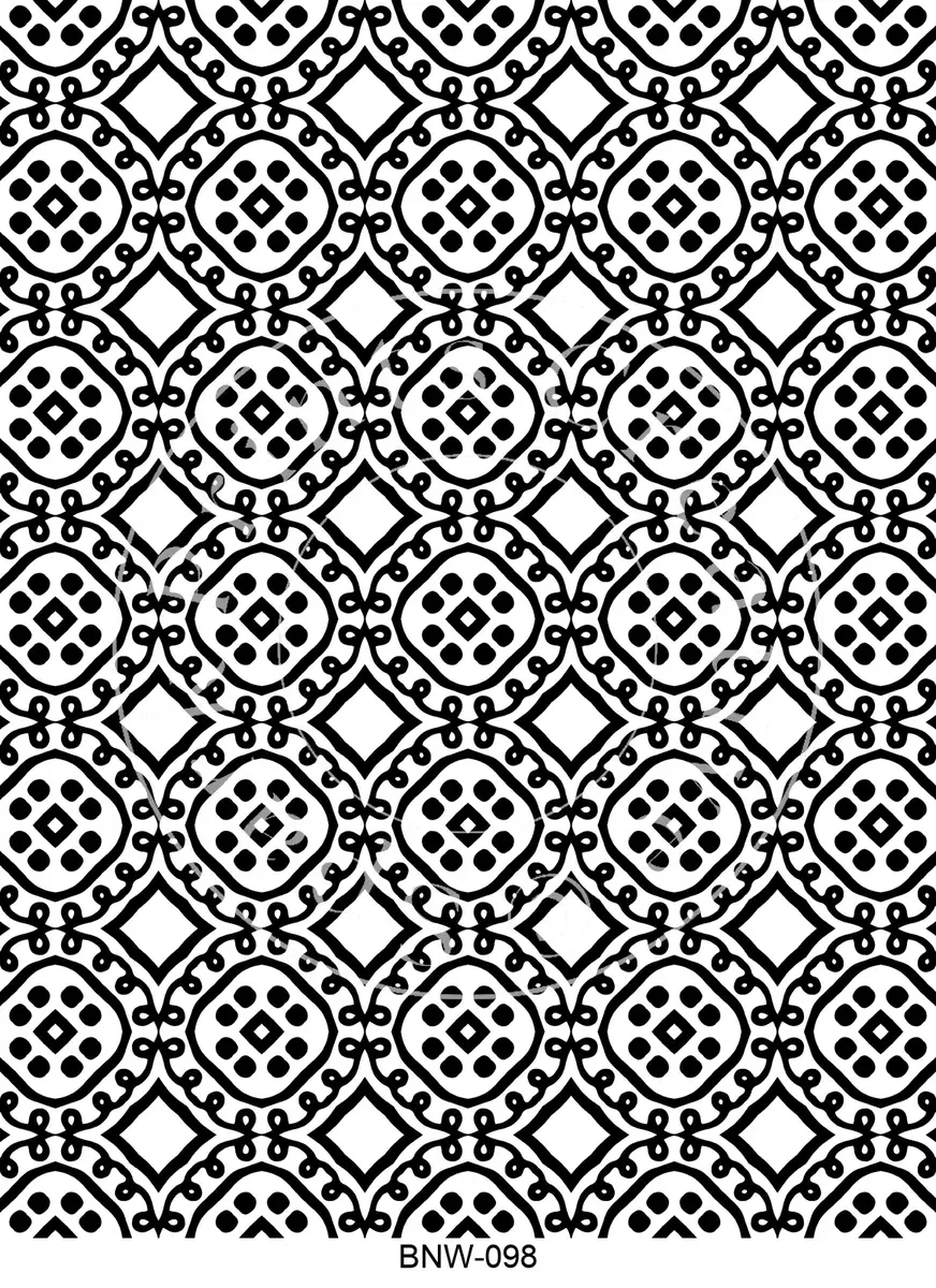 Black & White Patterns Transfer Sheet Image BNW-098