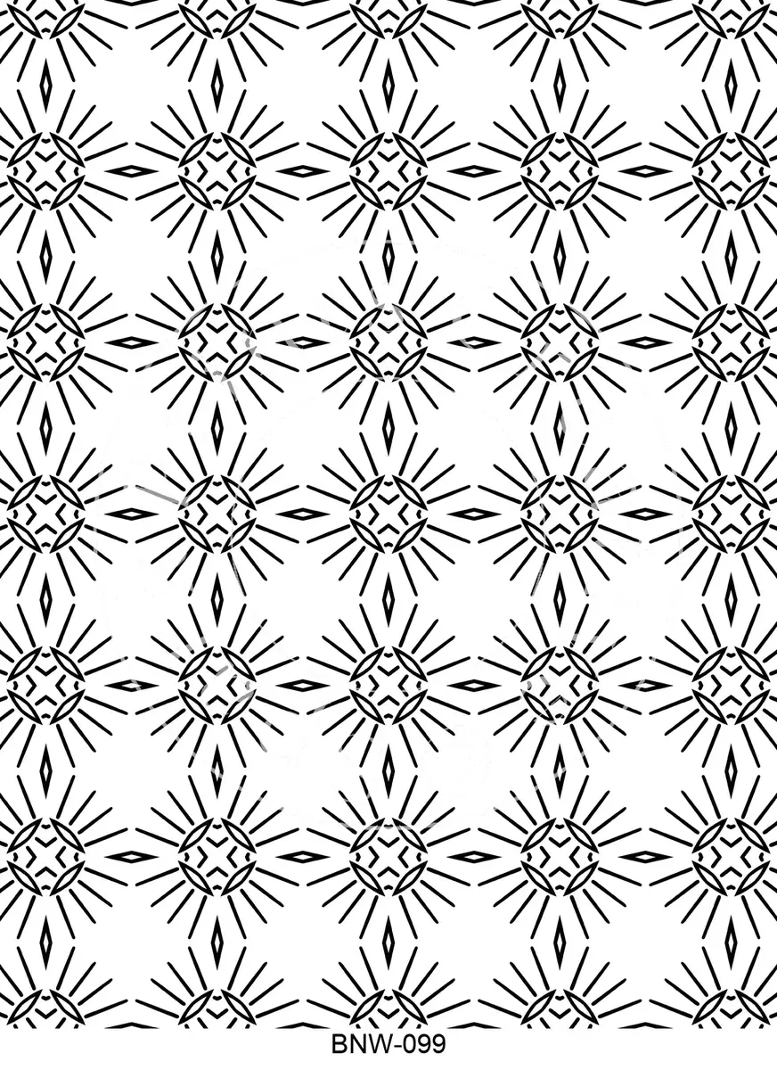 Black & White Patterns Transfer Sheet Image BNW-099