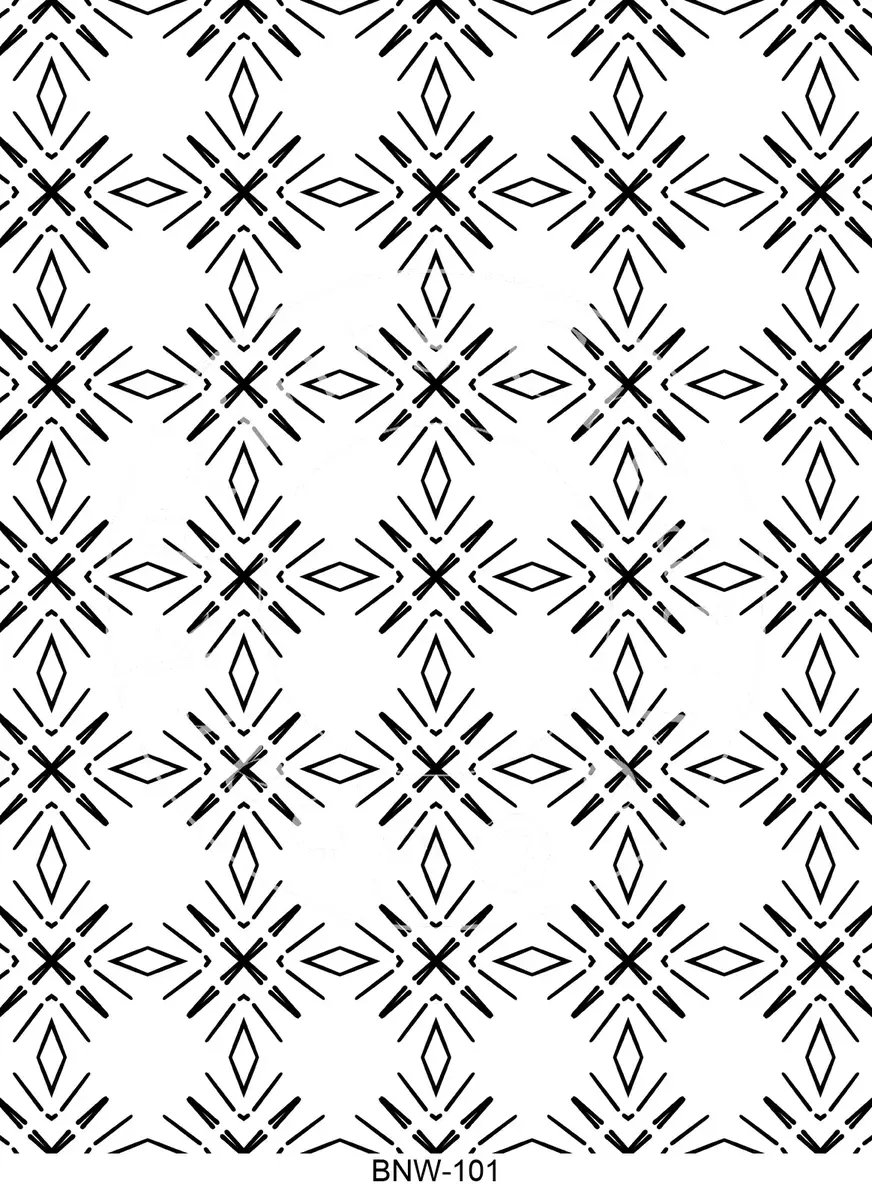 Black & White Patterns Transfer Sheet Image BNW-101