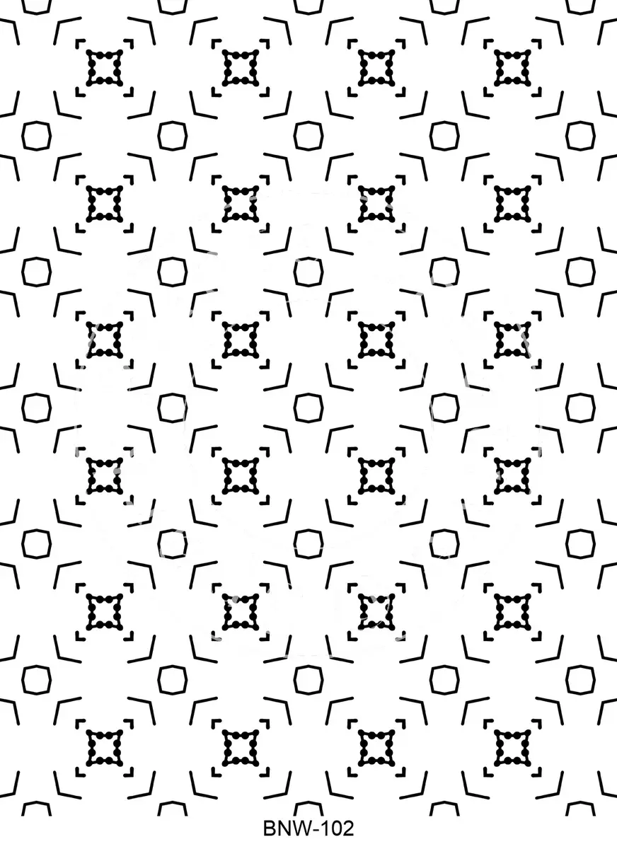 Black & White Patterns Transfer Sheet Image BNW-102