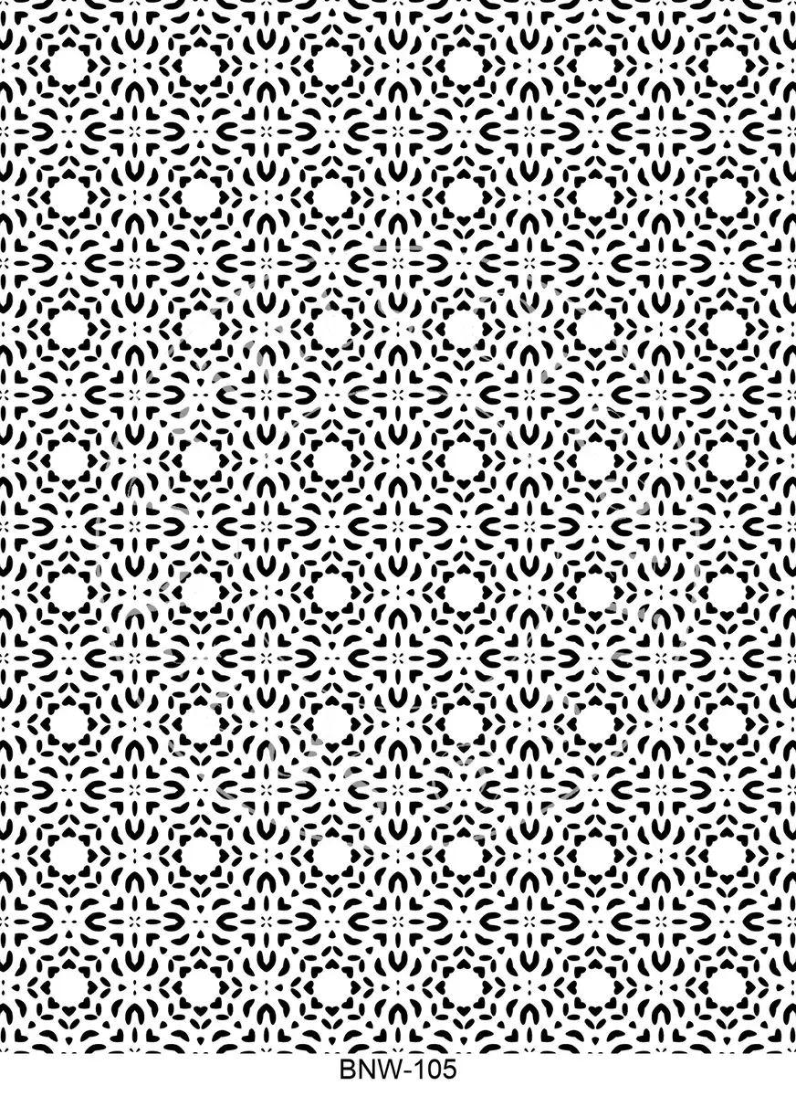 Black & White Patterns Transfer Sheet Image BNW-105