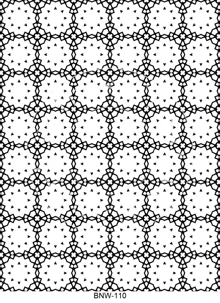 Black & White Patterns Transfer Sheet Image BNW-110