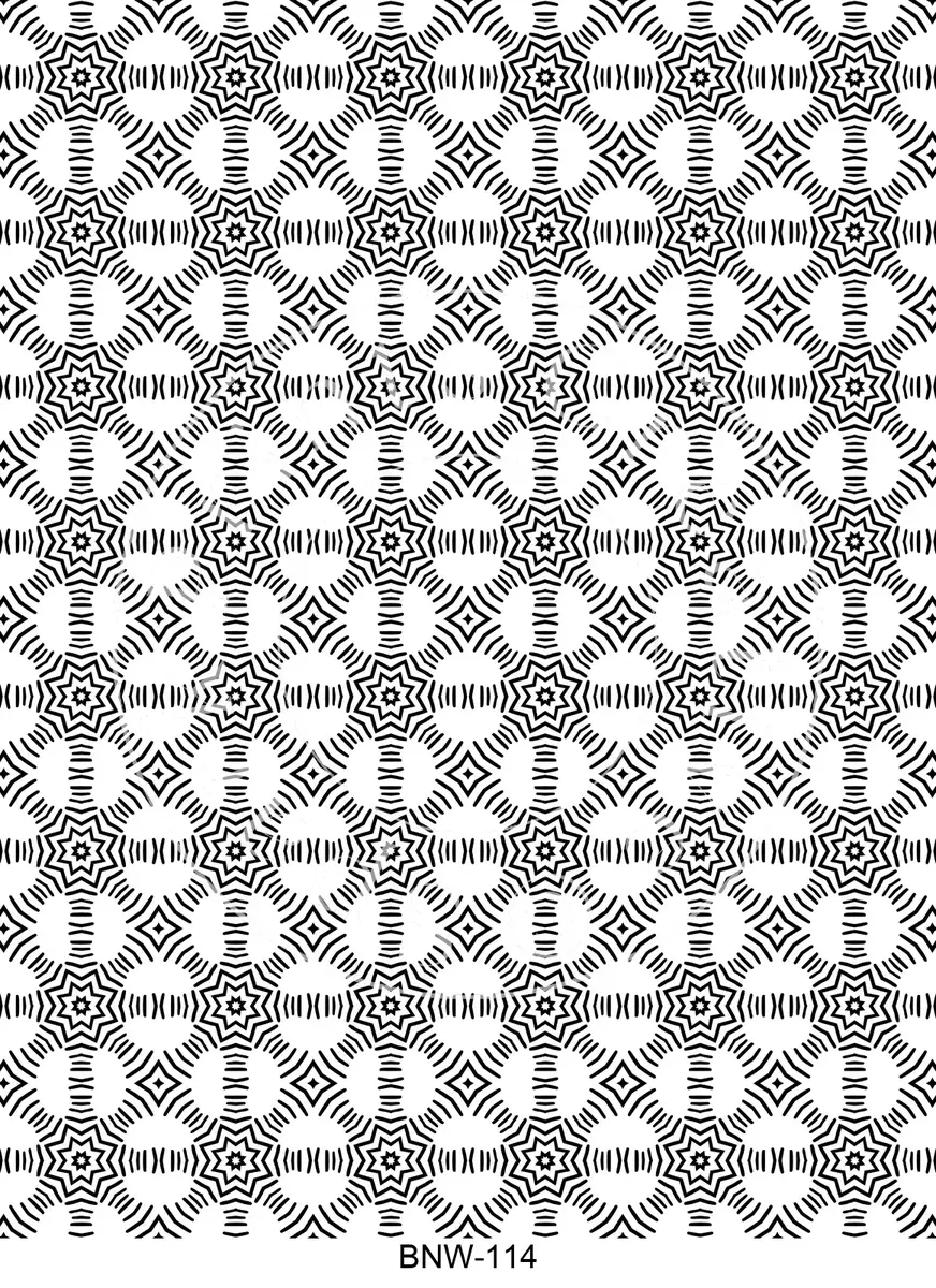 Black & White Patterns Transfer Sheet Image BNW-114
