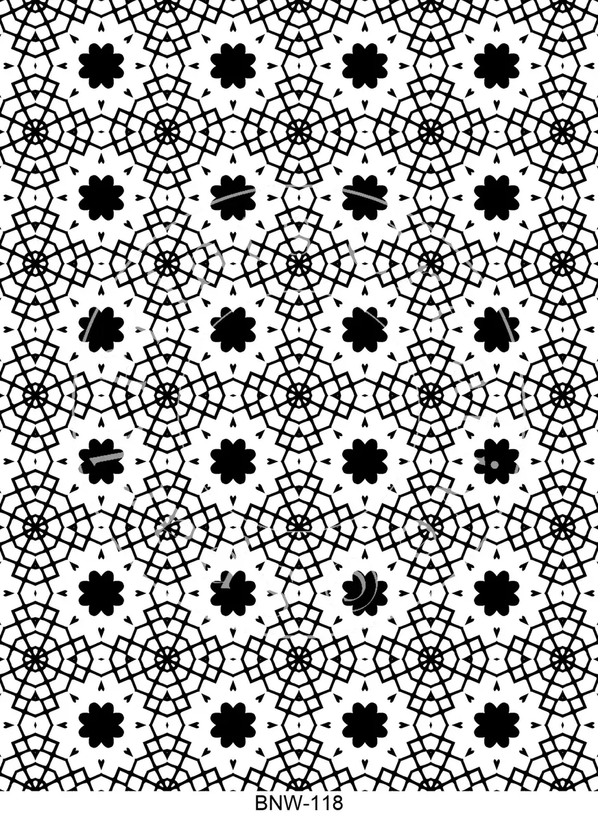 Black & White Patterns Transfer Sheet Image BNW-118