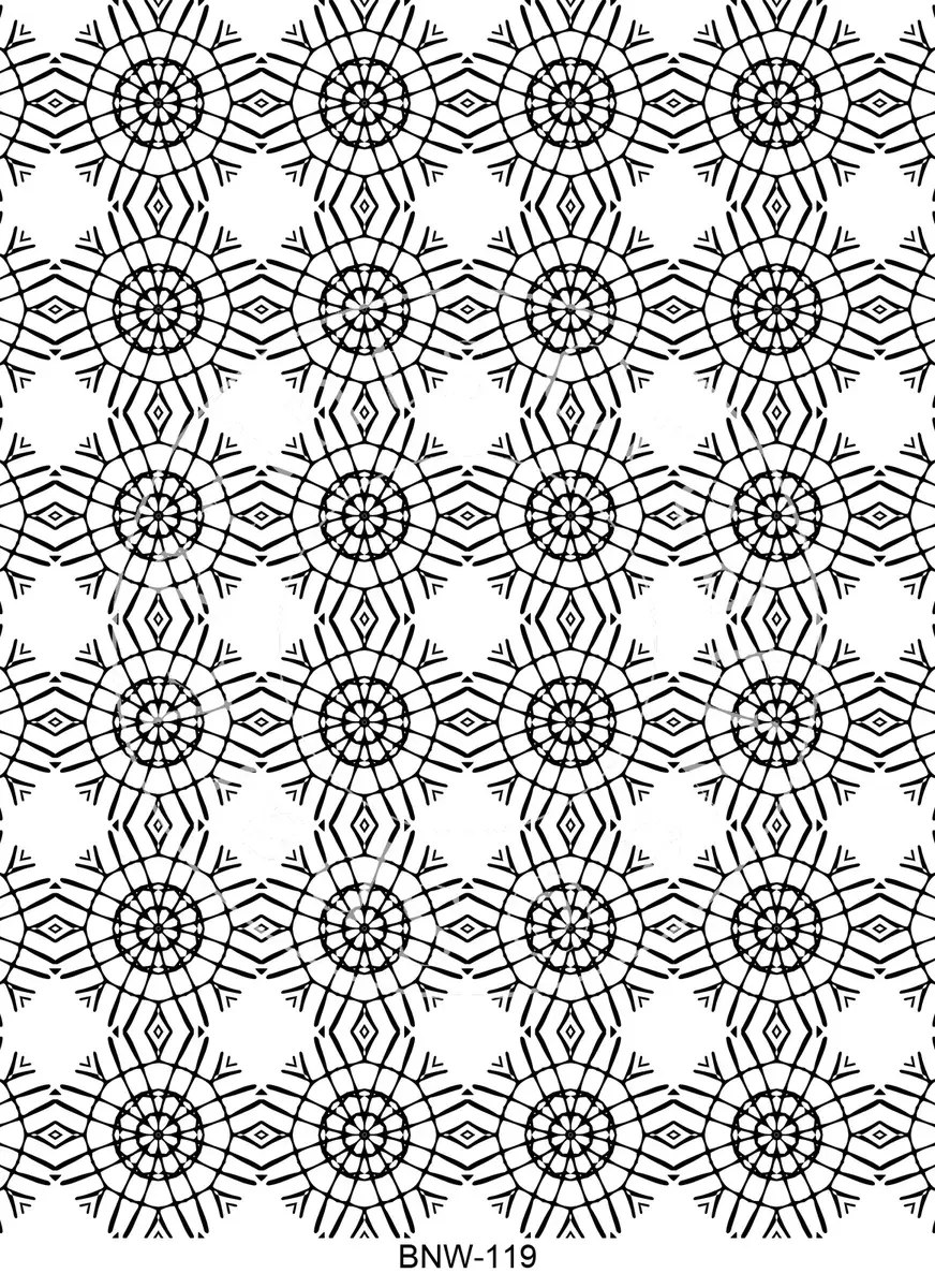 Black & White Patterns Transfer Sheet Image BNW-119