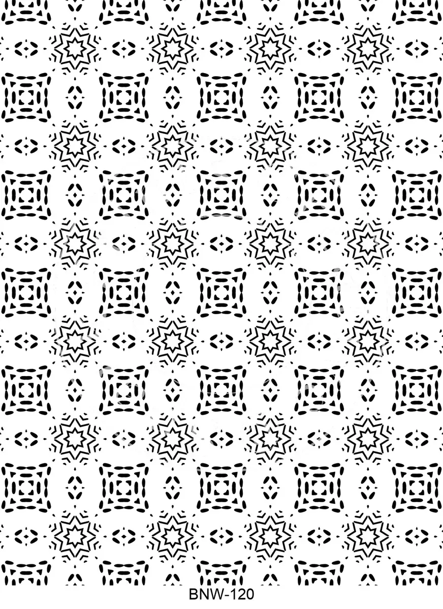 Black & White Patterns Transfer Sheet Image BNW-120