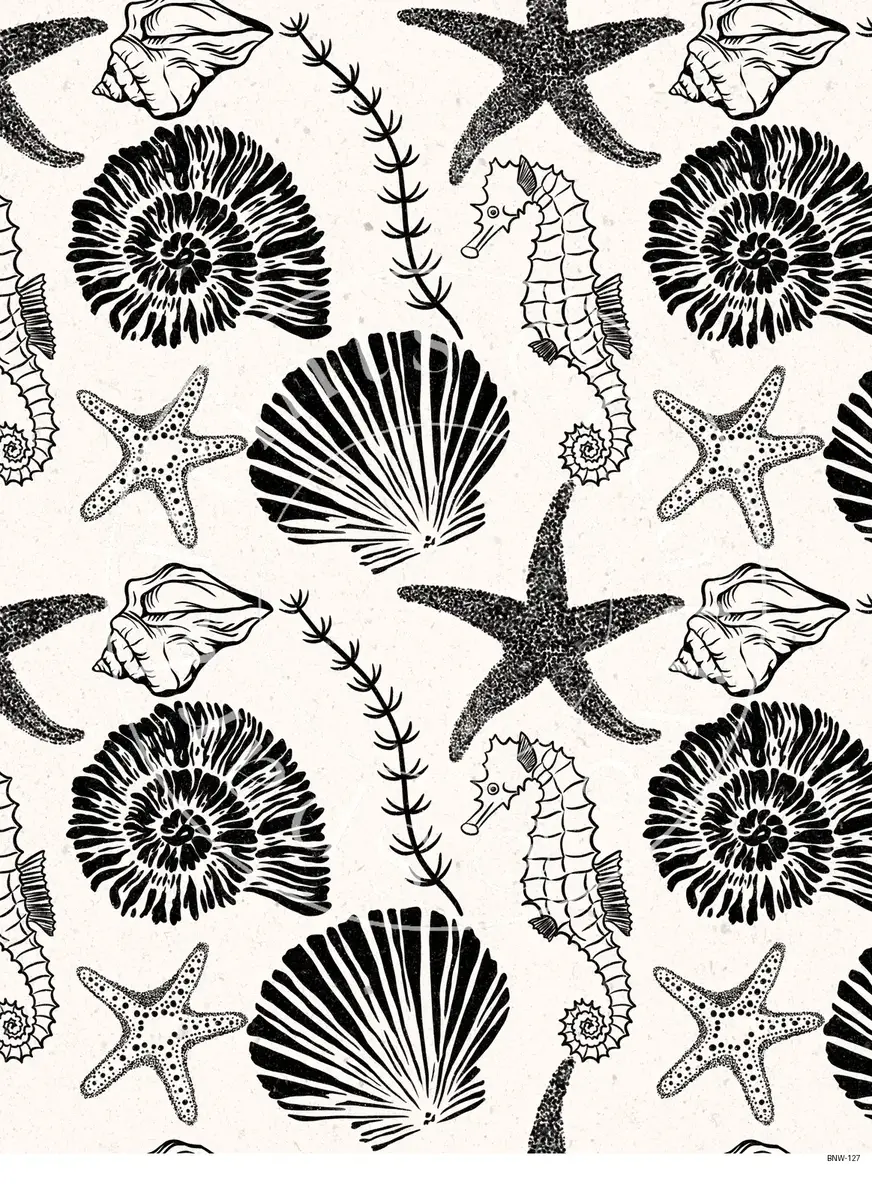 Black & White Patterns Transfer Sheet Image BNW-127